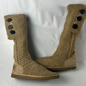 UGG Tan Knit Winter Boots